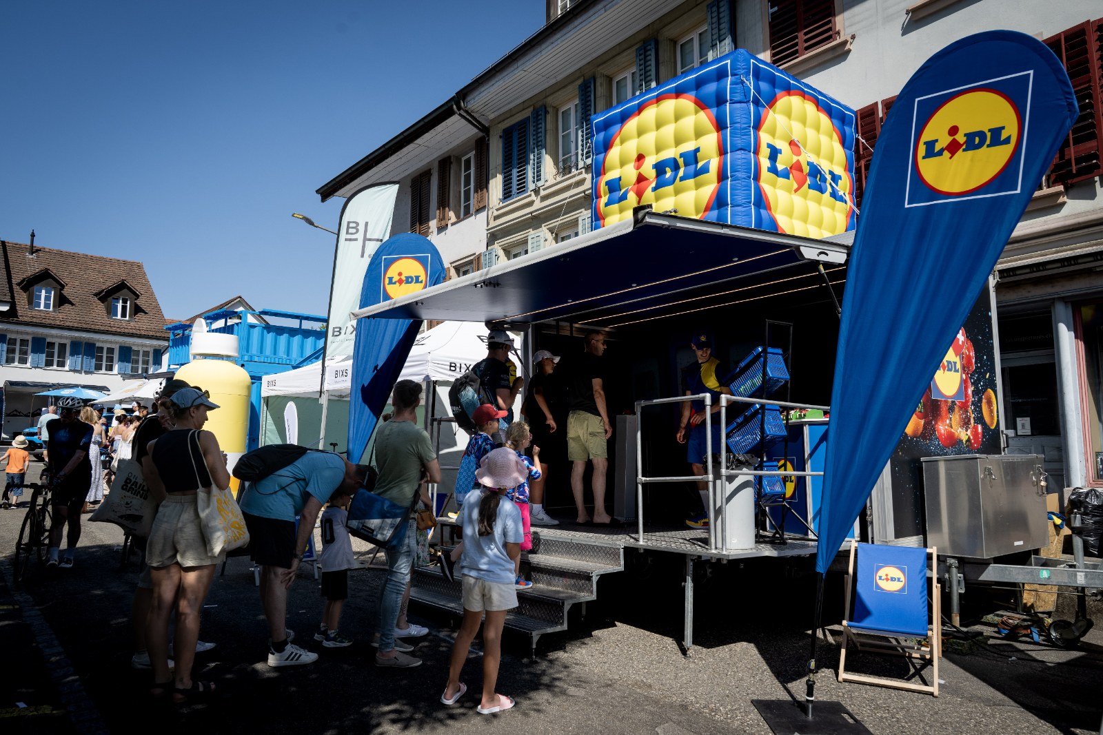 Visiteurs dans la FanZone à Aarburg