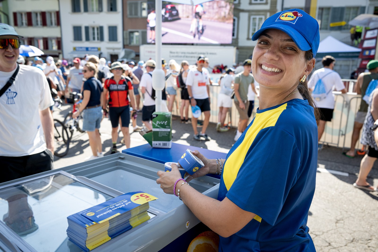 Ambiance dans la FanZone à Aarburg