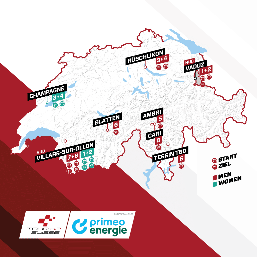 De nouvelles villes étapes du Tour de Suisse 2024 sont connues Tour de Suisse